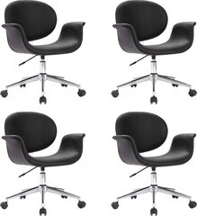 Обеденные стулья, 4 шт., черные цена и информация | Стулья для кухни и столовой | 220.lv