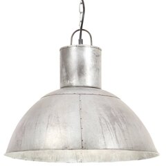 vidaXL griestu lampa, sudraba krāsā, apaļa, 25 W, 48 cm, E27 cena un informācija | Lustras | 220.lv