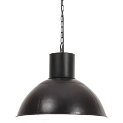 vidaXL griestu lampa, melna, apaļa, 25 W, 48 cm, E27 cena un informācija | Lustras | 220.lv