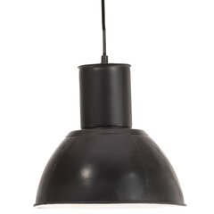 vidaXL griestu lampa, melna, apaļa, 25 W, 28,5 cm, E27 cena un informācija | Lustras | 220.lv