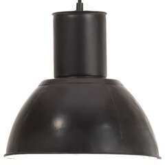 vidaXL griestu lampa, melna, apaļa, 25 W, 28,5 cm, E27 cena un informācija | Lustras | 220.lv