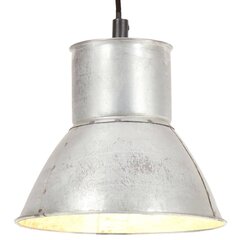 vidaXL griestu lampa, sudraba krāsā, apaļa, 25 W, 17 cm, E27 cena un informācija | Lustras | 220.lv