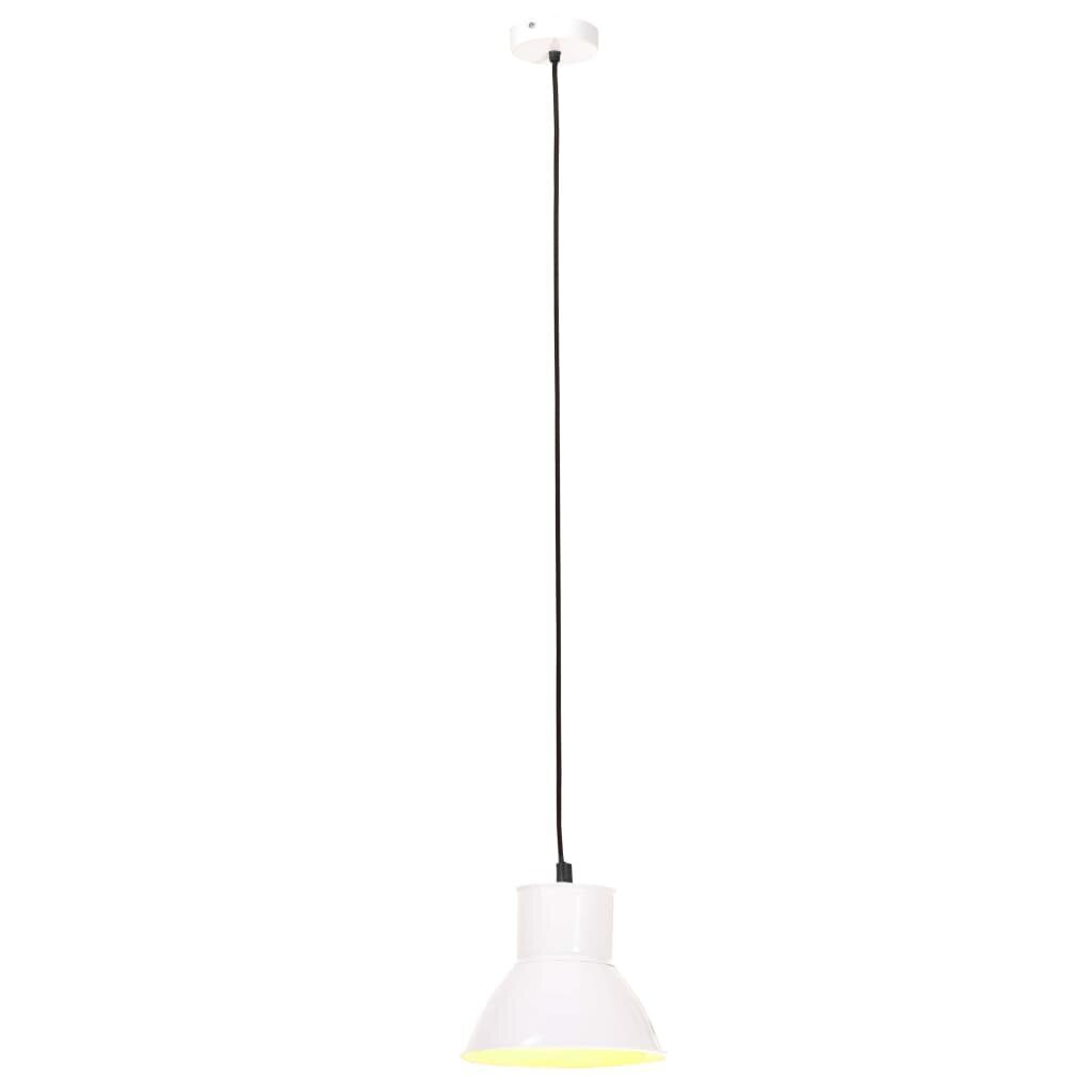 vidaXL griestu lampa, balta, apaļa, 25 W, 17 cm, E27 cena un informācija | Piekaramās lampas | 220.lv