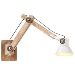 vidaXL sienas lampa, industriāls stils, balta, apaļa, E27 цена и информация | Настенные светильники | 220.lv