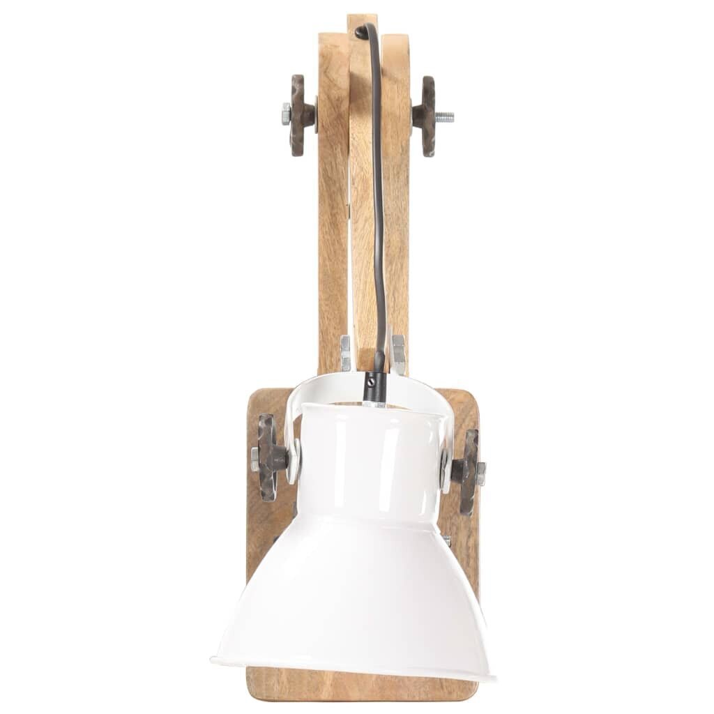 vidaXL sienas lampa, industriāls stils, balta, apaļa, E27 cena un informācija | Sienas lampas | 220.lv
