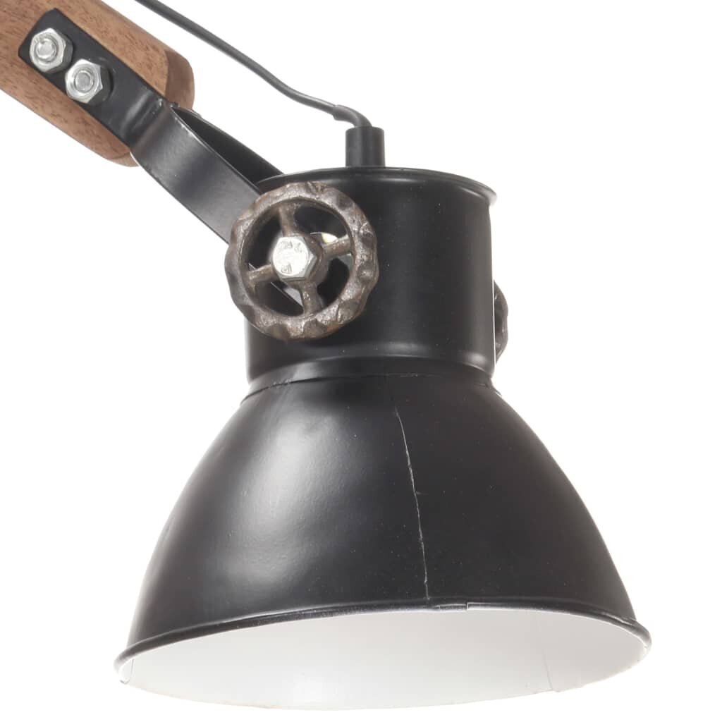vidaXL sienas lampa, industriāls stils, melna, apaļa, E27 cena un informācija | Sienas lampas | 220.lv