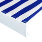 vidaXL markīze ar kaseti, motorizēta, 300x250 cm, zila ar baltu cena un informācija | Saulessargi, markīzes un statīvi | 220.lv