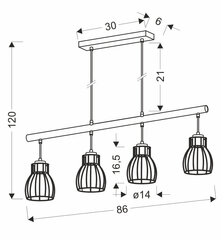 Candellux подвесной светильник Bernita цена и информация | Люстры | 220.lv