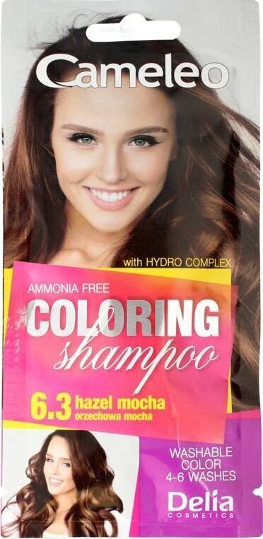 Krāsojošs šampūns Delia Cosmetics Cameleo 40 ml, nr 6.3 Hazel Mocha cena un informācija | Matu krāsas | 220.lv