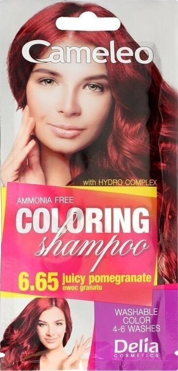 Krāsojošs šampūns Delia Cosmetics Cameleo 40 ml, nr 6.65 Juicy Pomegranate cena un informācija | Matu krāsas | 220.lv