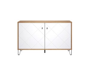 Kumode MC Akcent Touch, 123x76 cm, balta/brūna cena un informācija | Kumodes | 220.lv