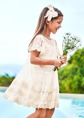 Детское платье MAYORAL 3935*29, натурально-белое 8445445216753 цена и информация | Платья для девочек | 220.lv