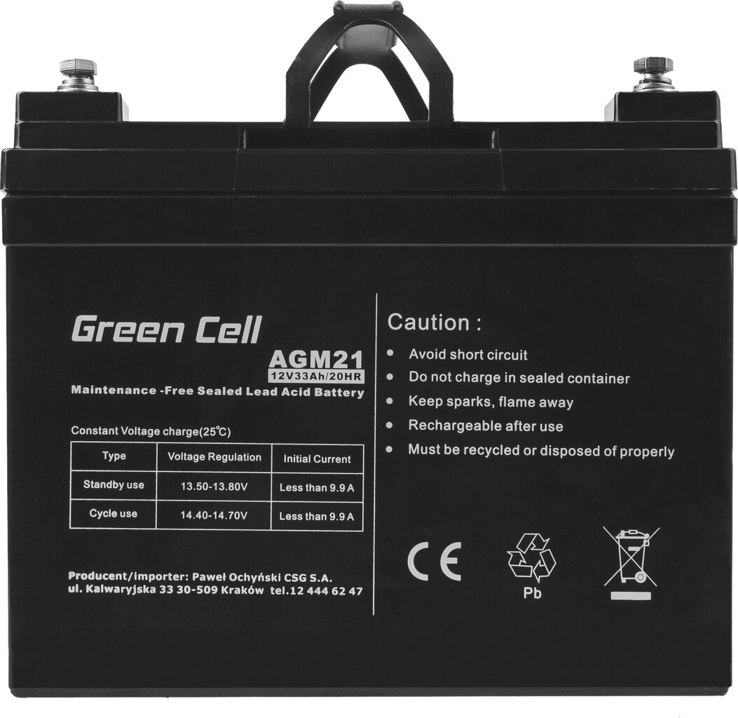 Green Cell AGM21 cena un informācija | Akumulatori | 220.lv