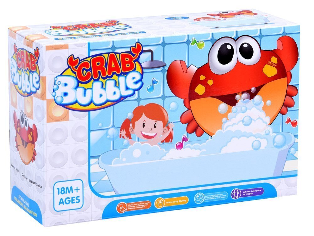 Burbuļu vannas rotaļlieta Krabis cena un informācija | Rotaļlietas zīdaiņiem | 220.lv