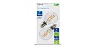 V-Tac LED spuldze, E14, 2700K, 2 gab. cena un informācija | Spuldzes | 220.lv