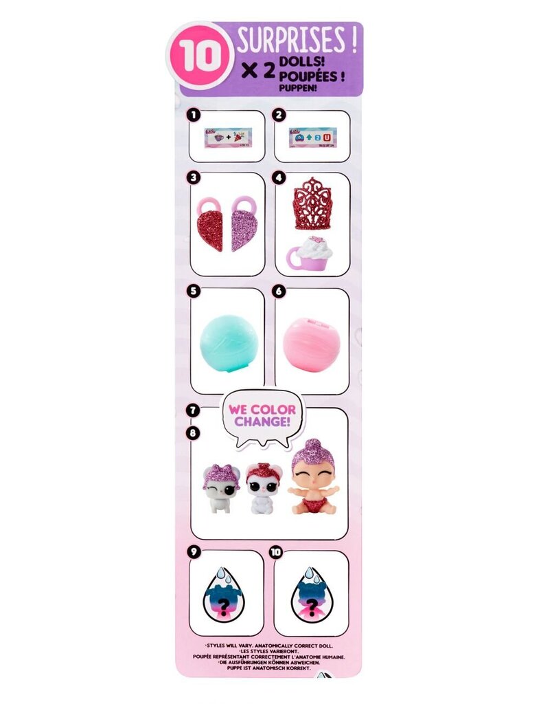LOL Color Change komplekts: Lil Sister lelle un Lil Pets (mājdzīvnieks un lelle) cena un informācija | Rotaļlietas meitenēm | 220.lv