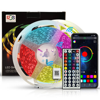 Viedā RGB 5050 LED lente 15m ar Bluetooth funkciju un mūzikas sinhronizāciju cena un informācija | LED lentes | 220.lv