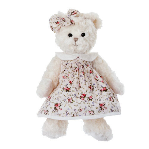 Plīša lācis baltā kleitā Bukowski, 40 cm cena un informācija | Mīkstās (plīša) rotaļlietas | 220.lv
