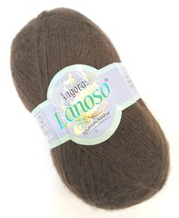 Adīšanas diegi Lanos Angora, 100g, krāsa brūna 926RU cena un informācija | Adīšana | 220.lv