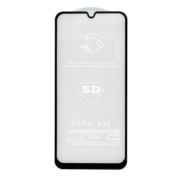 Aizsargstikliņš HARD Full Glue 5D priekš Samsung Galaxy A30 / A50 / A30s / A40s / A50s / M30 / M30s, melns цена и информация | Ekrāna aizsargstikli | 220.lv