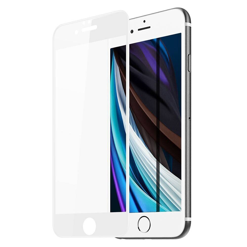Aizsargstikliņš HARD Full Glue 5D priekš iPhone 7 / 8, balts cena un informācija | Ekrāna aizsargstikli | 220.lv