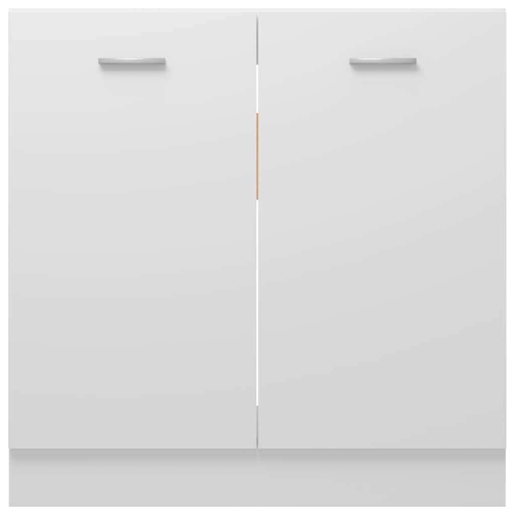 vidaXL izlietnes skapītis, balts, 80x46x81,5 cm, skaidu plāksne cena un informācija | Virtuves skapīši | 220.lv