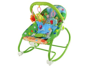 Bērnu atpūtas krēsliņš 2 vienā 9489, Green cena un informācija | Bērnu šūpuļkrēsliņi | 220.lv