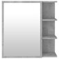 vidaXL vannasistabas spoguļskapītis, betona pelēks, 62,5x20,5x64 cm cena un informācija | Vannas istabas skapīši | 220.lv