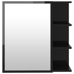 vidaXL vannasistabas spoguļskapītis, spīdīgi melns, 62,5x20,5x64 cm цена и информация | Шкафчики для ванной | 220.lv
