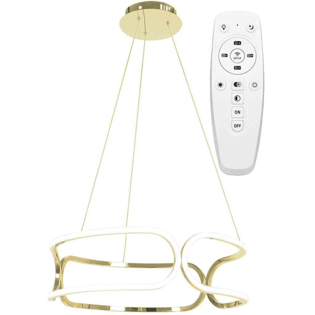 Piekaramā LED lampa ar pulti Modern Trio, Gold cena un informācija | Piekaramās lampas | 220.lv