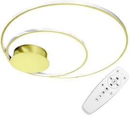 Griestu LED lampa ar pulti Saturn, Gold cena un informācija | Griestu lampas | 220.lv