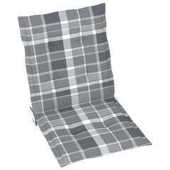 vidaXL dārza krēslu matrači, 6 gab., četrstūru raksts, 100x50x4 cm cena un informācija | Krēslu paliktņi | 220.lv