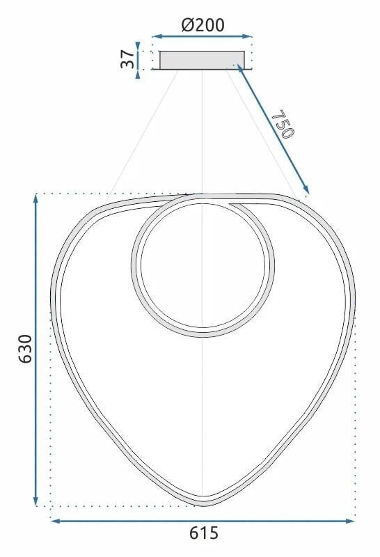 Piekarināmā LED lampa ar tālvadības pulti Loop, Gold cena un informācija | Lustras | 220.lv