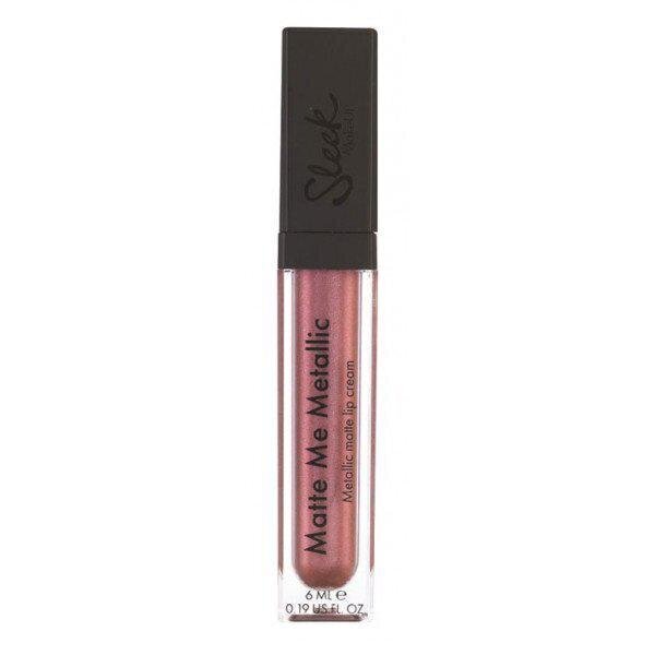 Lūpu krāsa Sleek MakeUP Matte Me Metallic Liquid Lip Metallized Rose, 6 ml cena un informācija | Lūpu krāsas, balzāmi, spīdumi, vazelīns | 220.lv