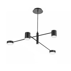 Piekaramā LED lampa Crux 4, Black cena un informācija | Lustras | 220.lv