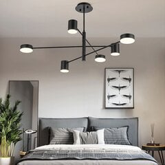 Piekaramā LED lampa Crux 6, Black цена и информация | Люстры | 220.lv