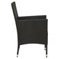 Dārza krēsli vidaXL, 2 gab., ar matračiem, melni cena un informācija | Dārza krēsli | 220.lv
