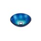 Stikla izlietne ar jaucējkrānu, uzstādāma uz galda virsmas 42x42x14 cm VELDMAN, zila cena un informācija | Izlietnes | 220.lv