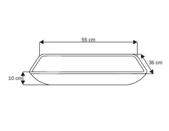 Stikla izlietne ar jaucējkrānu, uzstādāma uz galda virsmas 55x36x10 cm VELDMAN, zila cena un informācija | Izlietnes | 220.lv