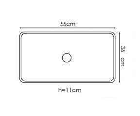 Stikla izlietne, uzstādāma uz galda virsmas 55x36x10 cm VELDMAN, sarkanbrūna цена и информация | Раковины | 220.lv