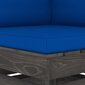 Moduļu stūra dīvāns ar spilveniem vidaXL, pelēks цена и информация | Dārza krēsli | 220.lv