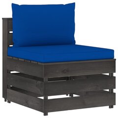 Vidējais moduļu dīvāns ar spilveniem vidaXL, pelēks cena un informācija | Dārza krēsli | 220.lv