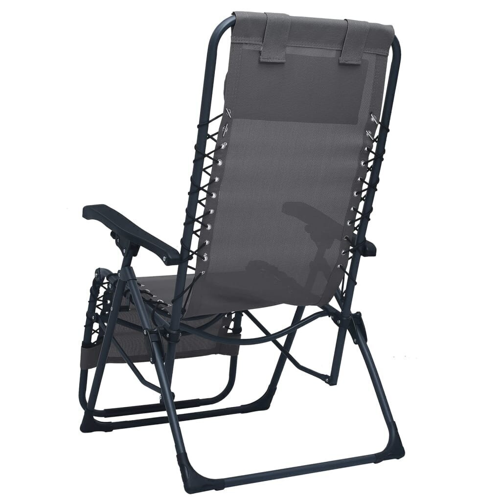 Salokāmi pludmales krēsli vidaXL, 2 gab., pelēki cena un informācija | Dārza krēsli | 220.lv