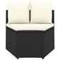 Divdaļīgs dārza dīvāna komplekts vidaXL, melns cena un informācija | Dārza krēsli | 220.lv