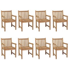 Dārza krēsli vidaXL, 8 gab., antracītpelēki matrači cena un informācija | Dārza krēsli | 220.lv