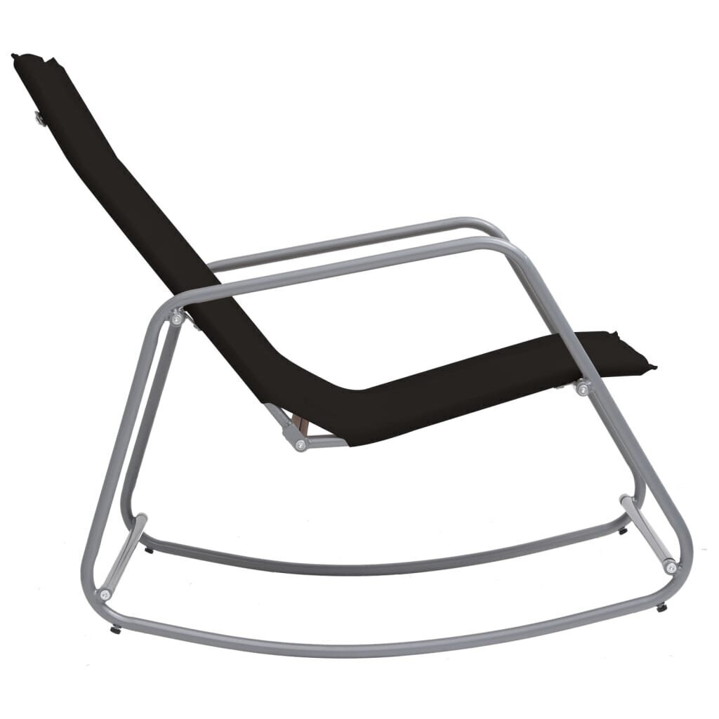 Dārza šūpuļkrēsls vidaXL, 95x54x85 cm, melns cena un informācija | Dārza krēsli | 220.lv
