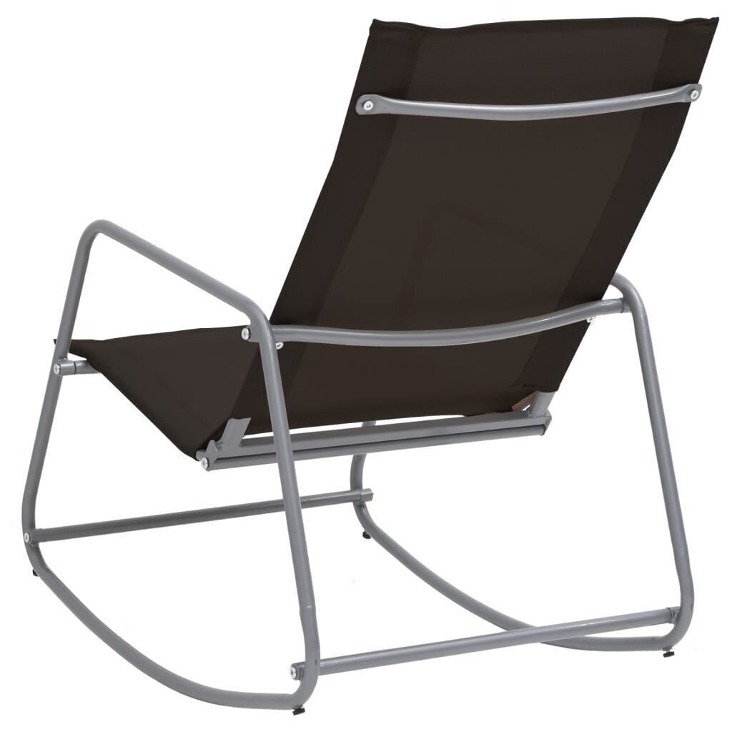 Dārza šūpuļkrēsls vidaXL, 95x54x85 cm, melns цена и информация | Dārza krēsli | 220.lv