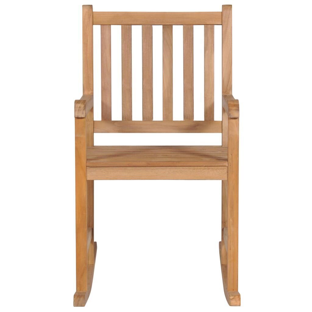 Šūpuļkrēsls vidaXL ar pelēkbrūnu matraci cena un informācija | Dārza krēsli | 220.lv