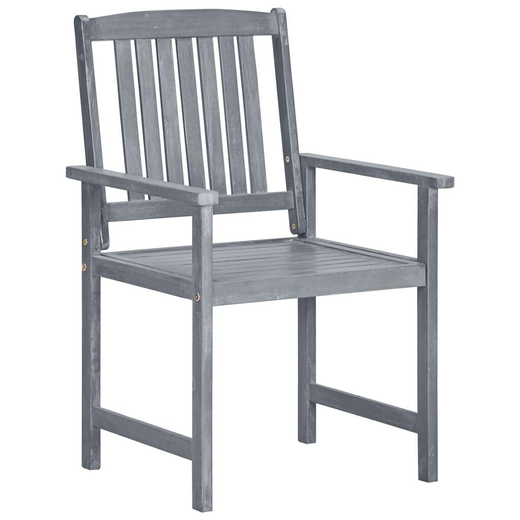Dārza krēsli ar spilveniem vidaXL, 8 gab., pelēki цена и информация | Dārza krēsli | 220.lv