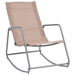 Dārza šūpuļkrēsls vidaXL, 95x54x85 cm, pelēkbrūns cena un informācija | Dārza krēsli | 220.lv